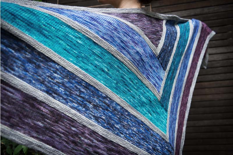 Log Cabin Shawl by Cate Carter-Evans